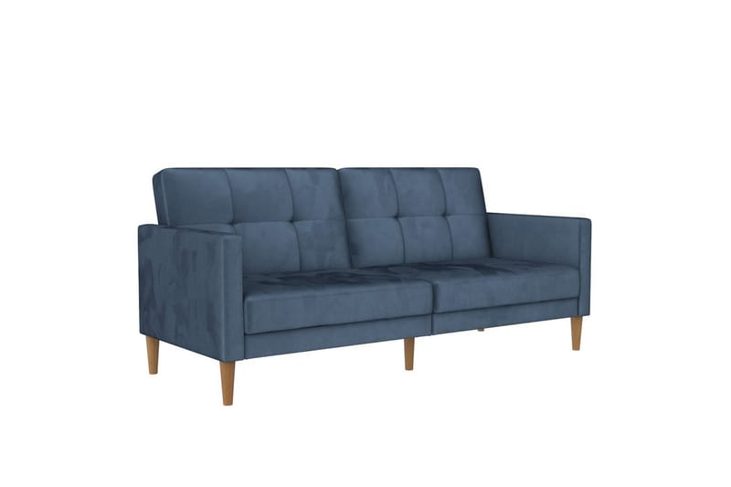 Bäddsoffa Lilly Blå, Sammet - Blå, Sammet - Möbler - Soffa - Bäddsoffa
