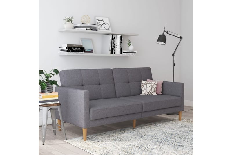 Bäddsoffa Lilly Ljusgrå, Linne - Ljusgrå, Linne - Möbler - Soffa - Bäddsoffa