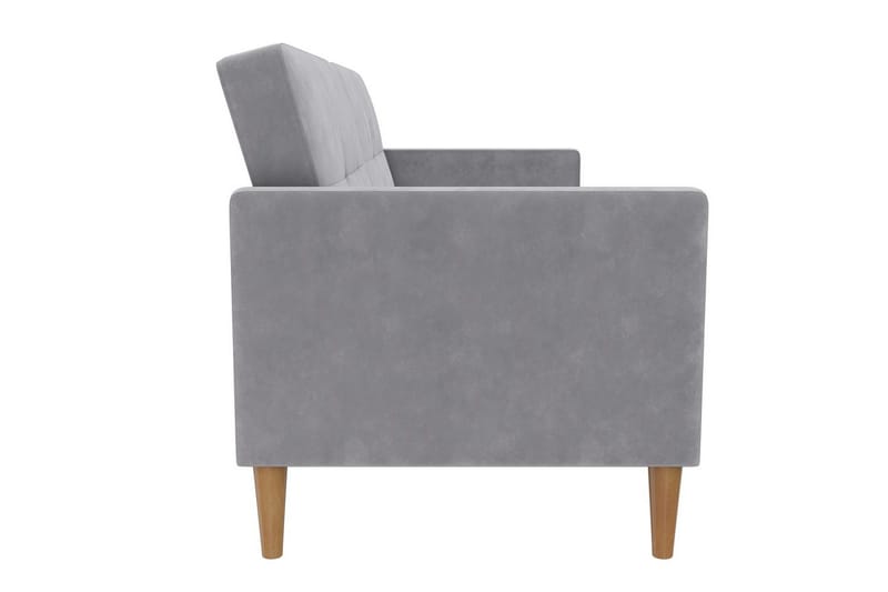 Bäddsoffa Lilly Ljusgrå, Sammet - Ljusgrå, Sammet - Möbler - Soffa - Bäddsoffa
