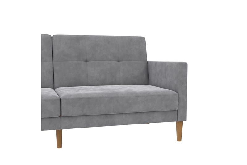 Bäddsoffa Lilly Ljusgrå, Sammet - Ljusgrå, Sammet - Möbler - Soffa - Bäddsoffa