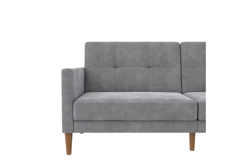 Bäddsoffa Lilly Ljusgrå, Sammet - Ljusgrå, Sammet - Möbler - Soffa - Bäddsoffa