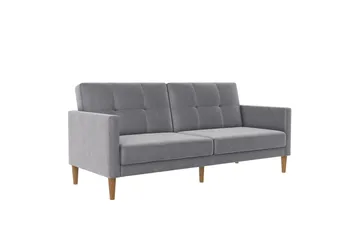 Bäddsoffa Lilly Ljusgrå, Sammet