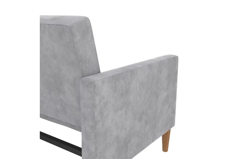 Bäddsoffa Lilly Ljusgrå, Sammet - Ljusgrå, Sammet - Möbler - Soffa - Bäddsoffa