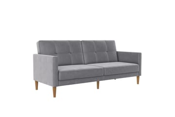 Bäddsoffa Lilly Ljusgrå, Sammet