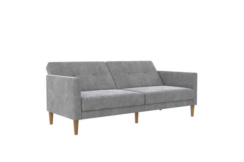 Bäddsoffa Lilly Ljusgrå, Sammet - Ljusgrå, Sammet - Möbler - Soffa - Bäddsoffa