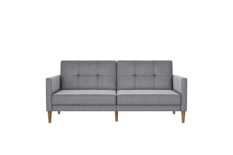 Bäddsoffa Lilly Ljusgrå, Sammet - Ljusgrå, Sammet - Möbler - Soffa - Bäddsoffa
