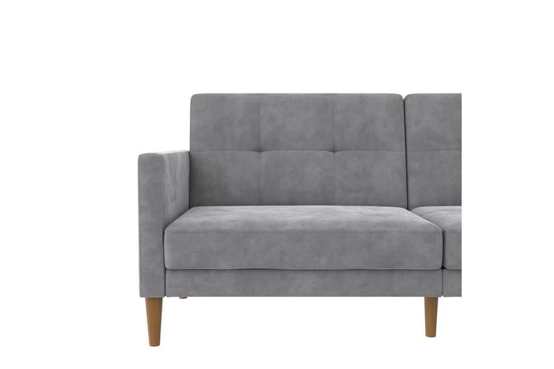 Bäddsoffa Lilly Ljusgrå, Sammet - Ljusgrå, Sammet - Möbler - Soffa - Bäddsoffa