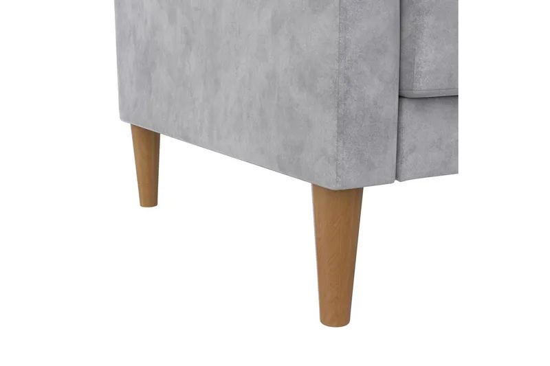 Bäddsoffa Lilly Ljusgrå, Sammet - Ljusgrå, Sammet - Möbler - Soffa - Bäddsoffa