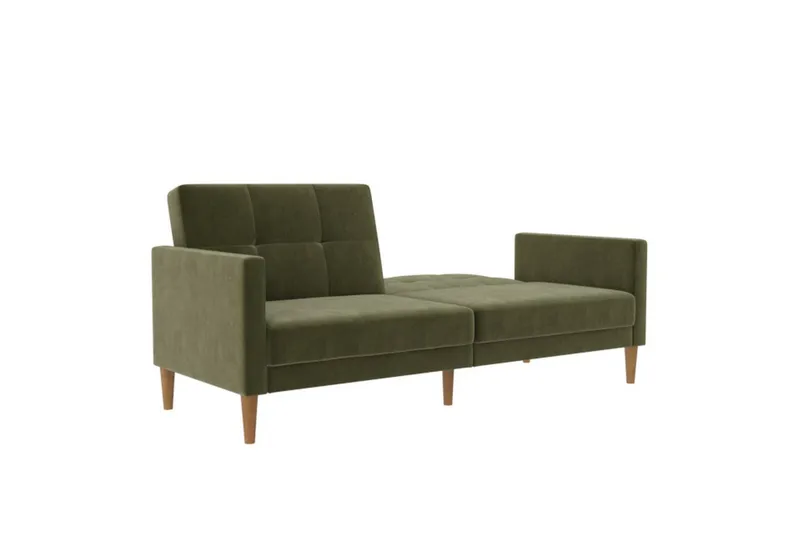 Bäddsoffa Lilly Olivgrön, Sammet - Olivgrön, Sammet - Möbler - Soffa - Bäddsoffa