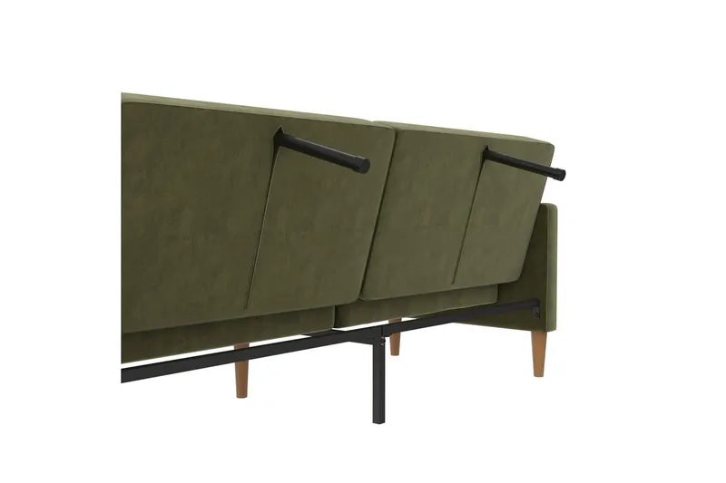 Bäddsoffa Lilly Olivgrön, Sammet - Olivgrön, Sammet - Möbler - Soffa - Bäddsoffa