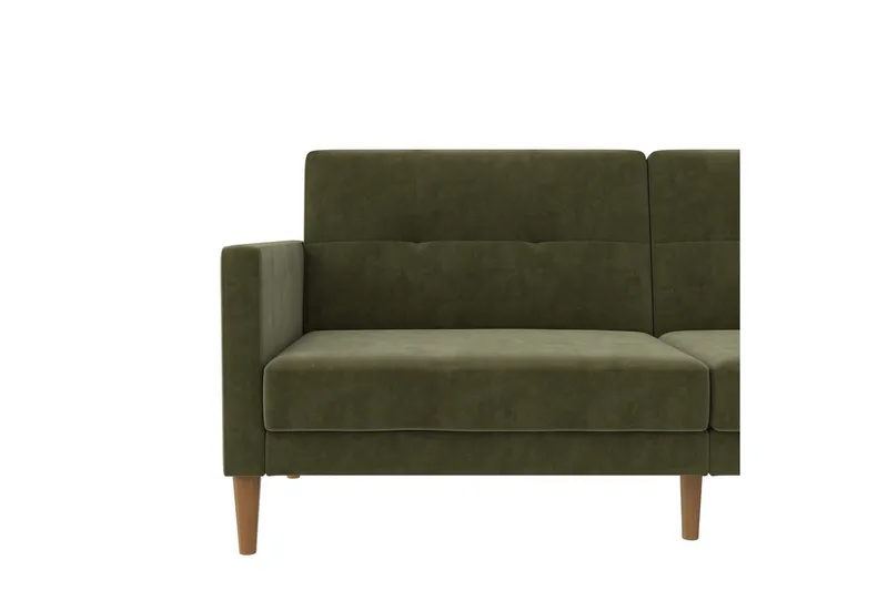 Bäddsoffa Lilly Olivgrön, Sammet - Olivgrön, Sammet - Möbler - Soffa - Bäddsoffa