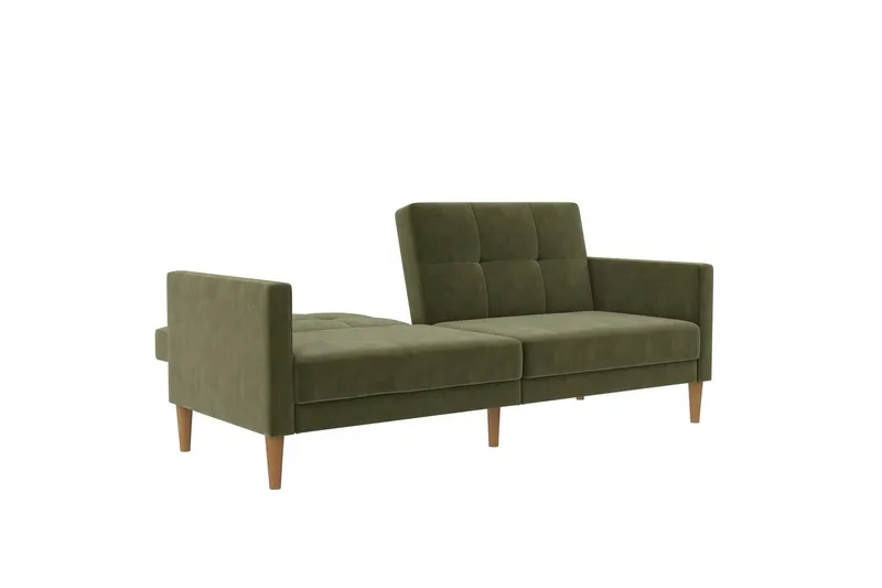 Bäddsoffa Lilly Olivgrön, Sammet - Olivgrön, Sammet - Möbler - Soffa - Bäddsoffa