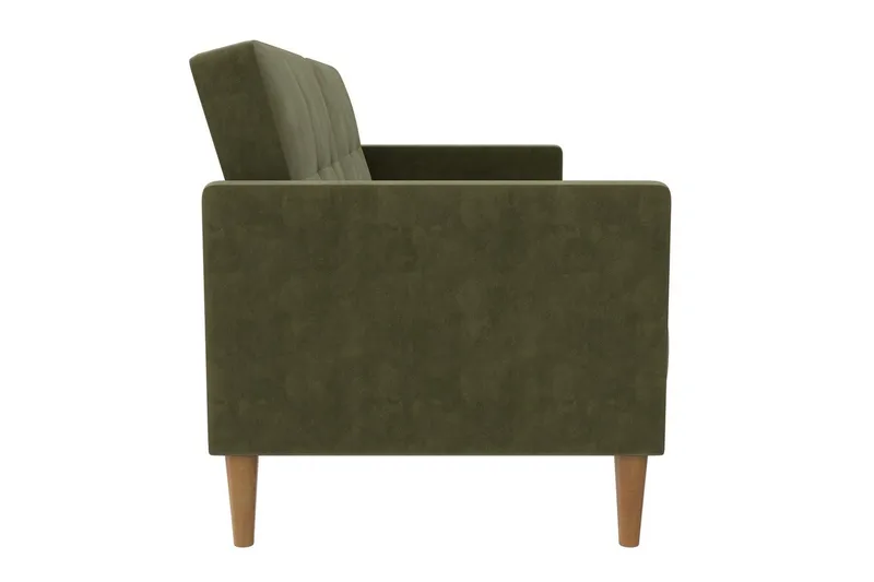 Bäddsoffa Lilly Olivgrön, Sammet - Olivgrön, Sammet - Möbler - Soffa - Bäddsoffa