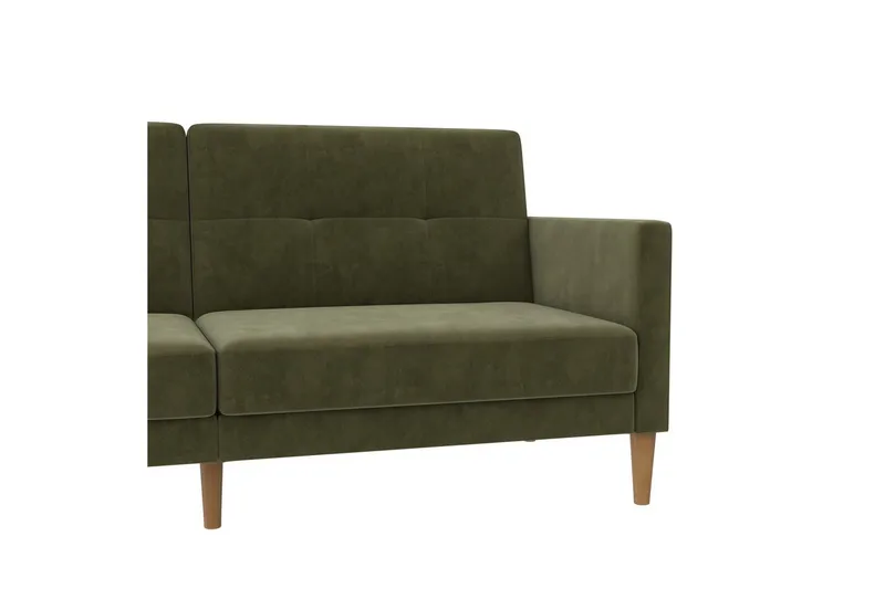 Bäddsoffa Lilly Olivgrön, Sammet - Olivgrön, Sammet - Möbler - Soffa - Bäddsoffa