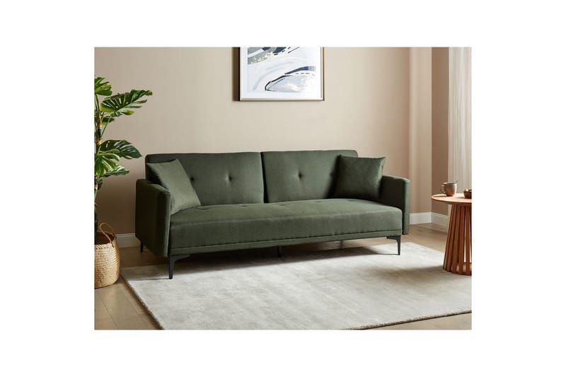 Bäddsoffa Lucan Grön, Svart - Grön, Svart - Möbler - Soffa - 2 sits soffa