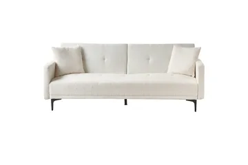 Bäddsoffa Lucan Vit, Svart - Vit, Svart - Möbler - Soffa - 2 sits soffa