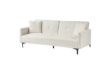 Bäddsoffa Lucan Vit, Svart - Vit, Svart - Möbler - Soffa - 2 sits soffa