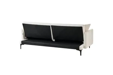 Bäddsoffa Lucan Vit, Svart - Vit, Svart - Möbler - Soffa - 2 sits soffa