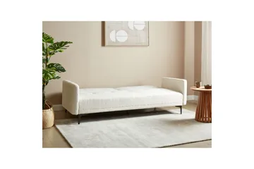 Bäddsoffa Lucan Vit, Svart - Vit, Svart - Möbler - Soffa - 2 sits soffa