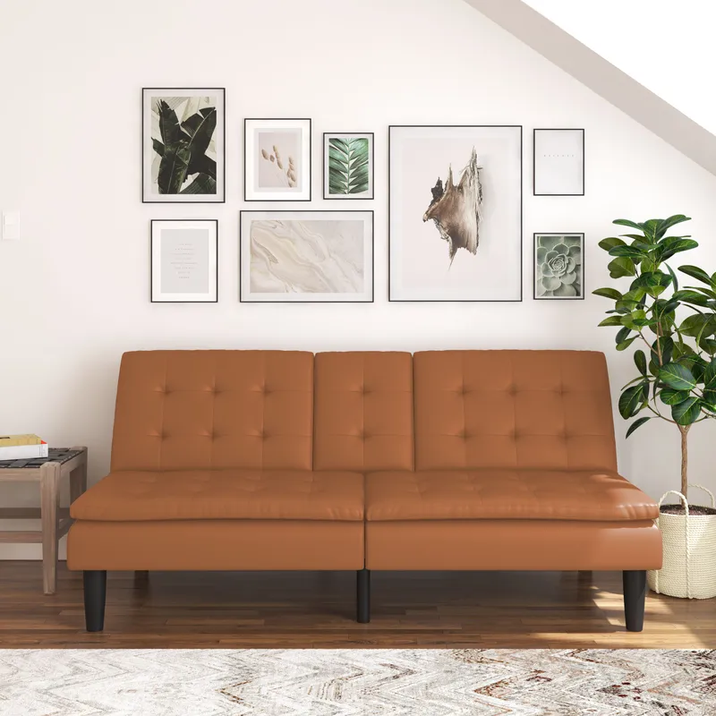 Bäddsoffa Maine Cognac - Cognac - Möbler - Soffa - Bäddsoffa
