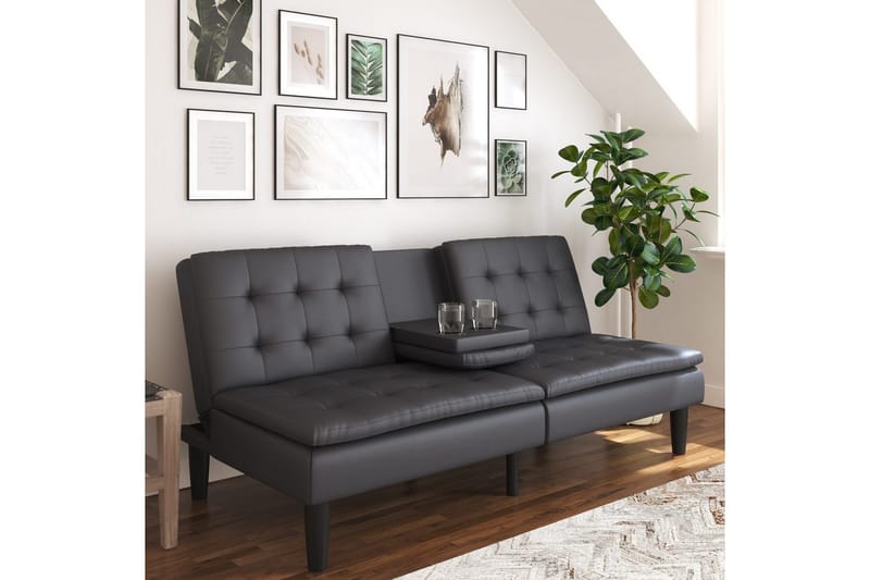 Bäddsoffa Maine Grå PU - Grå PU - Möbler - Soffa - Bäddsoffa