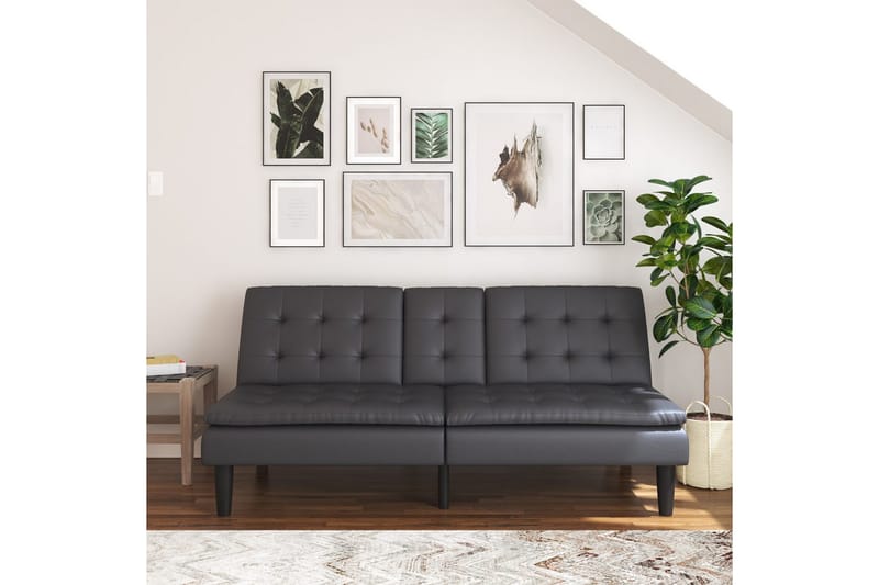 Bäddsoffa Maine Grå PU - Grå PU - Möbler - Soffa - Bäddsoffa