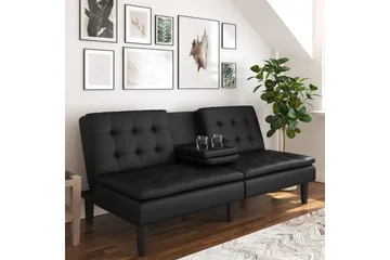 Bäddsoffa Maine Svart - Svart - Möbler - Soffa - Bäddsoffa