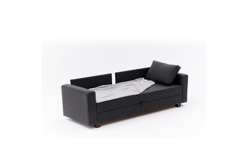 Bäddsoffa med 3 sittplatser Iroulport Antracit - Antracit - Möbler - Soffa - Bäddsoffa