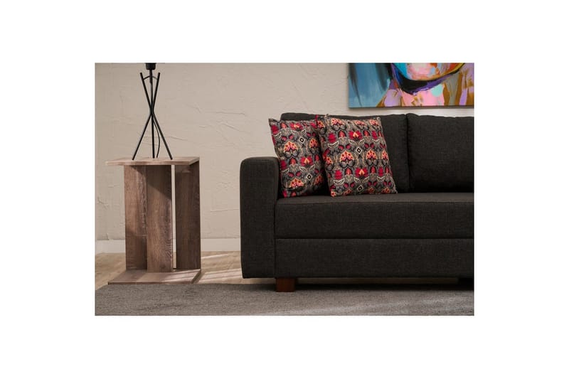 Bäddsoffa med 3 sittplatser Iroulport Antracit - Antracit - Möbler - Soffa - Bäddsoffa