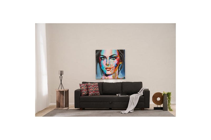 Bäddsoffa med 3 sittplatser Iroulport Antracit - Antracit - Möbler - Soffa - Bäddsoffa