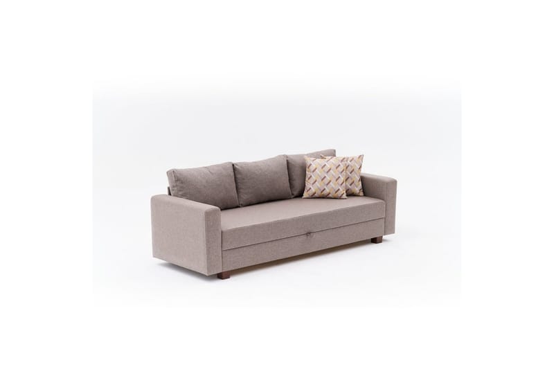 Bäddsoffa med 3 sittplatser Iroulport Arzilla Brun - Brun - Möbler - Soffa - Bäddsoffa