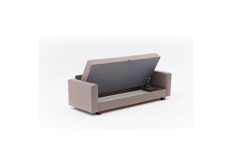 Bäddsoffa med 3 sittplatser Iroulport Arzilla Brun - Brun - Möbler - Soffa - Bäddsoffa