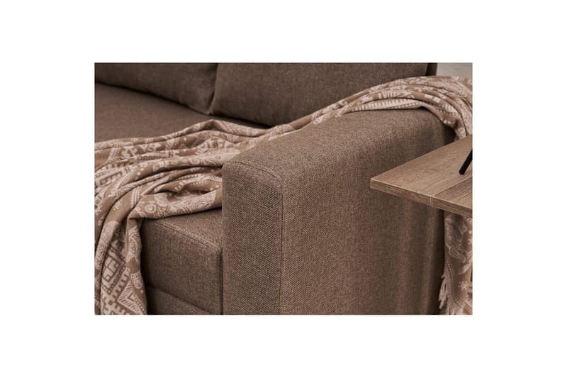 Bäddsoffa med 3 sittplatser Iroulport Arzilla Brun - Brun - Möbler - Soffa - Bäddsoffa