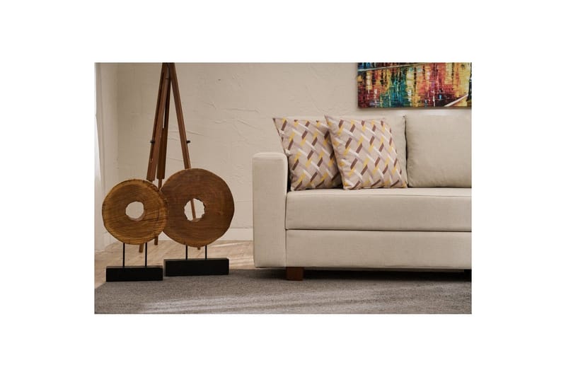 Bäddsoffa med 3 sittplatser Iroulport Arzilla Grädde - Grädde - Möbler - Soffa - Bäddsoffa