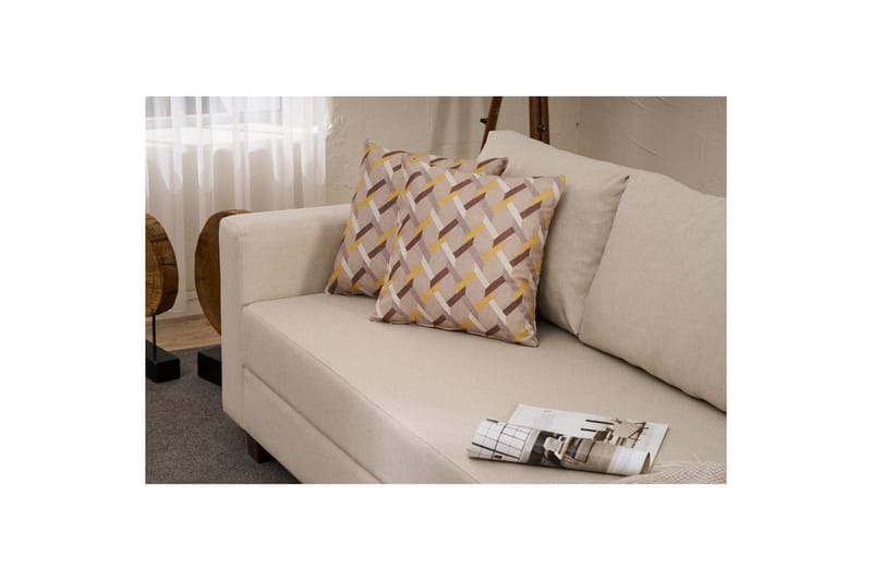 Bäddsoffa med 3 sittplatser Iroulport Arzilla Grädde - Grädde - Möbler - Soffa - Bäddsoffa