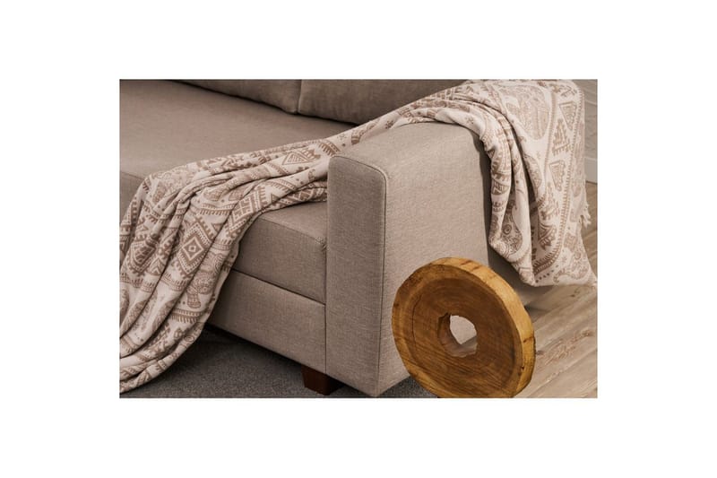 Bäddsoffa med 3 sittplatser Iroulport Beige - Beige - Möbler - Soffa - Bäddsoffa