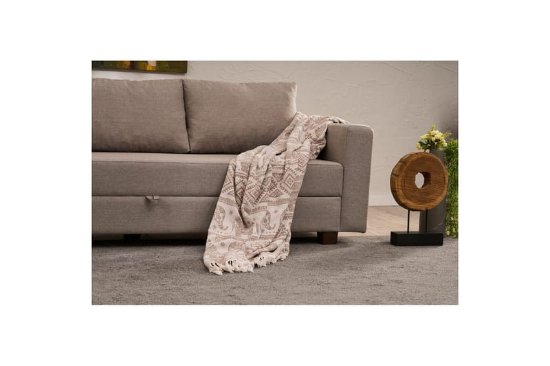 Bäddsoffa med 3 sittplatser Iroulport Beige - Beige - Möbler - Soffa - Bäddsoffa