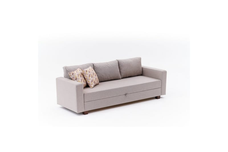 Bäddsoffa med 3 sittplatser Iroulport Beige - Beige - Möbler - Soffa - Bäddsoffa