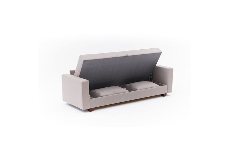 Bäddsoffa med 3 sittplatser Iroulport Beige - Beige - Möbler - Soffa - Bäddsoffa