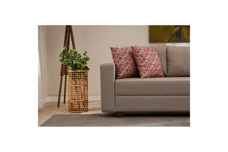 Bäddsoffa med 3 sittplatser Iroulport Beige - Beige - Möbler - Soffa - Bäddsoffa