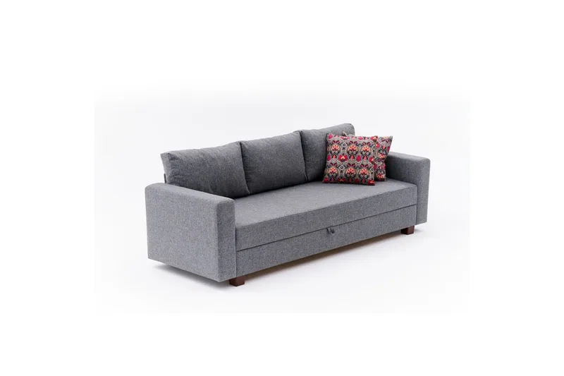 Bäddsoffa med 3 sittplatser Iroulport Grå, Grå