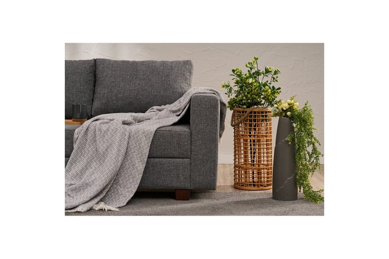 Bäddsoffa med 3 sittplatser Iroulport Grå - Grå - Möbler - Soffa - Bäddsoffa