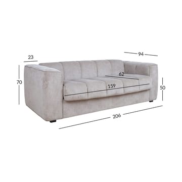 Bäddsoffa Stella med resårmadrass - Beige - Möbler - Soffa - Bäddsoffa