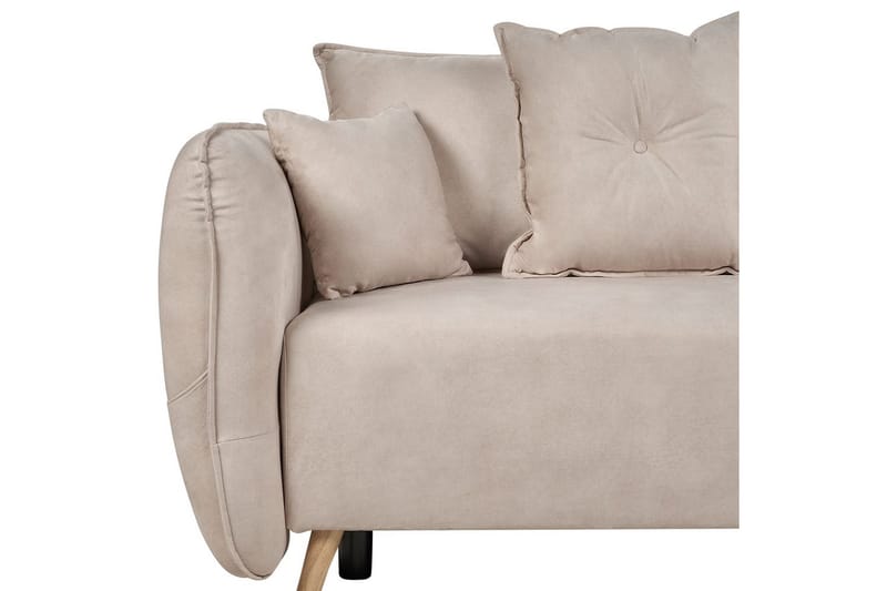 Bäddsoffa Vallanes Beige, ljust trä - Beige, ljust trä - Möbler - Soffa - Soffgrupp