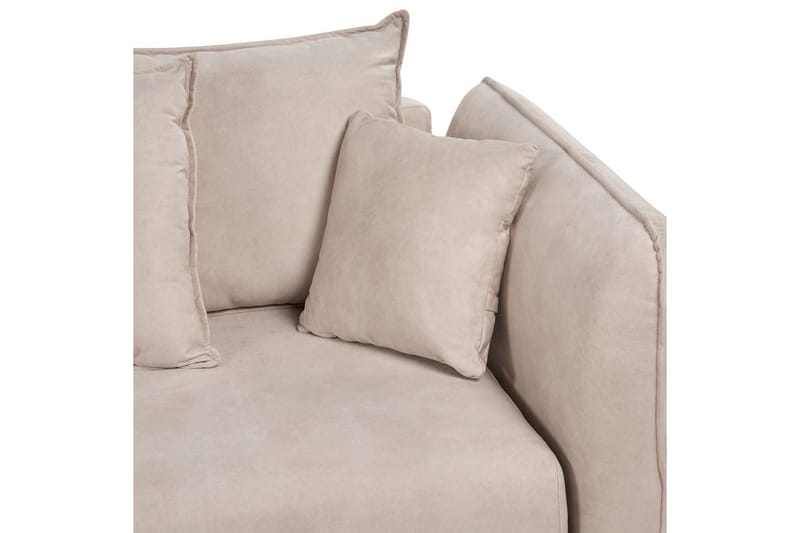 Bäddsoffa Vallanes Beige, ljust trä - Beige, ljust trä - Möbler - Soffa - Soffgrupp
