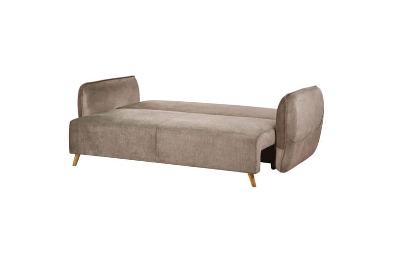 Bäddsoffa Vallanes Brunt, ljust trä - Brunt, ljust trä - Möbler - Soffa - Soffgrupp