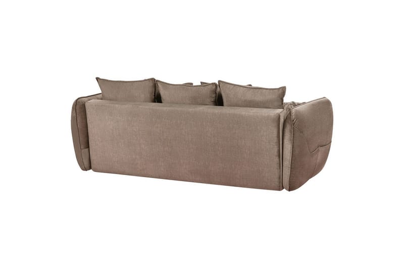 Bäddsoffa Vallanes Brunt, ljust trä - Brunt, ljust trä - Möbler - Soffa - Soffgrupp