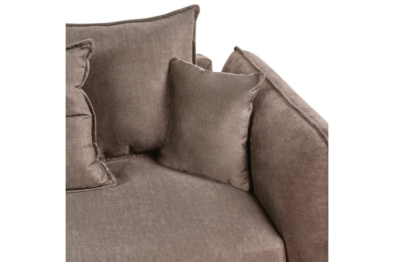 Bäddsoffa Vallanes Brunt, ljust trä - Brunt, ljust trä - Möbler - Soffa - Soffgrupp