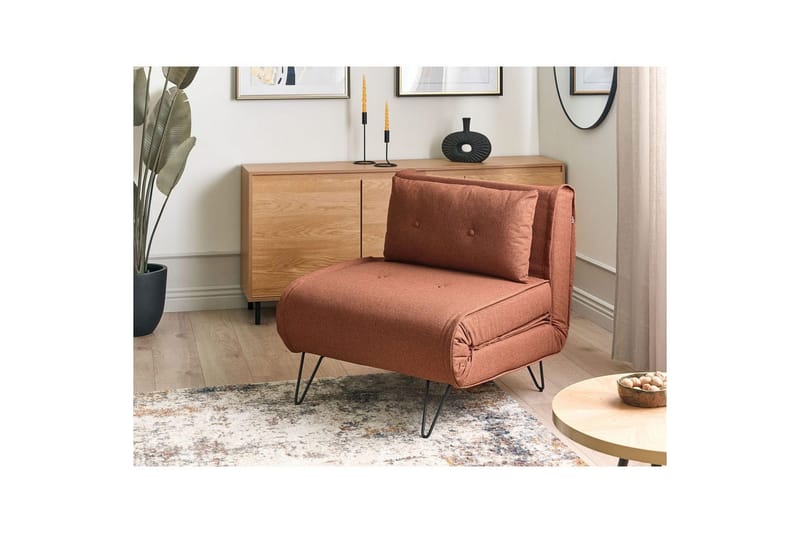 Bäddsoffa Vestfold Orange, Svart - Orange, Svart - Möbler - Soffa - Soffgrupp