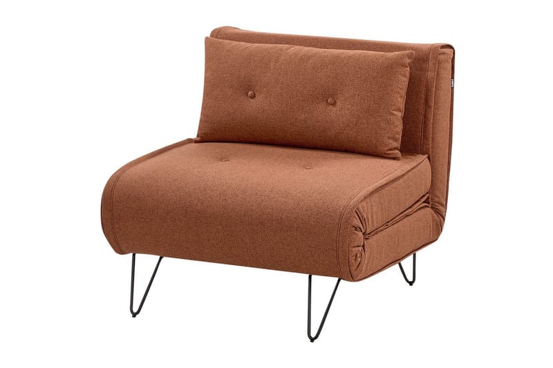 Bäddsoffa Vestfold Orange, Svart - Orange, Svart - Möbler - Soffa - Soffgrupp